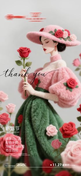 医美感恩节宣传海报