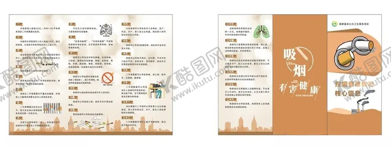编号：54453902112257181947【酷图网】源文件下载-控烟三折页