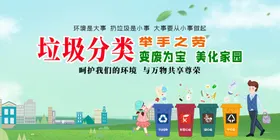 垃圾分类社区卫生环保标语投放回收