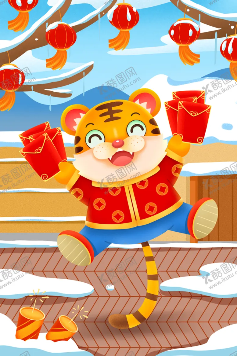 编号：66615111040018294813【酷图网】源文件下载-虎年吉祥