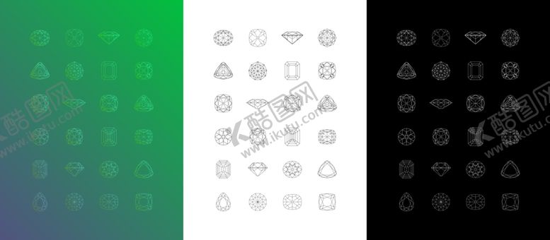 编号：81442005121202043421【酷图网】源文件下载-线描宝石图标