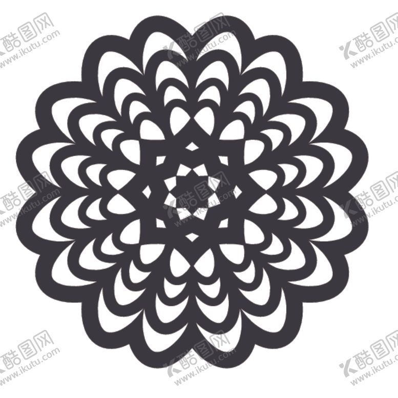 编号：96309510201844554341【酷图网】源文件下载-黑白简约花纹图案设计