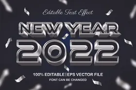 2022新年包装纸光字体设计