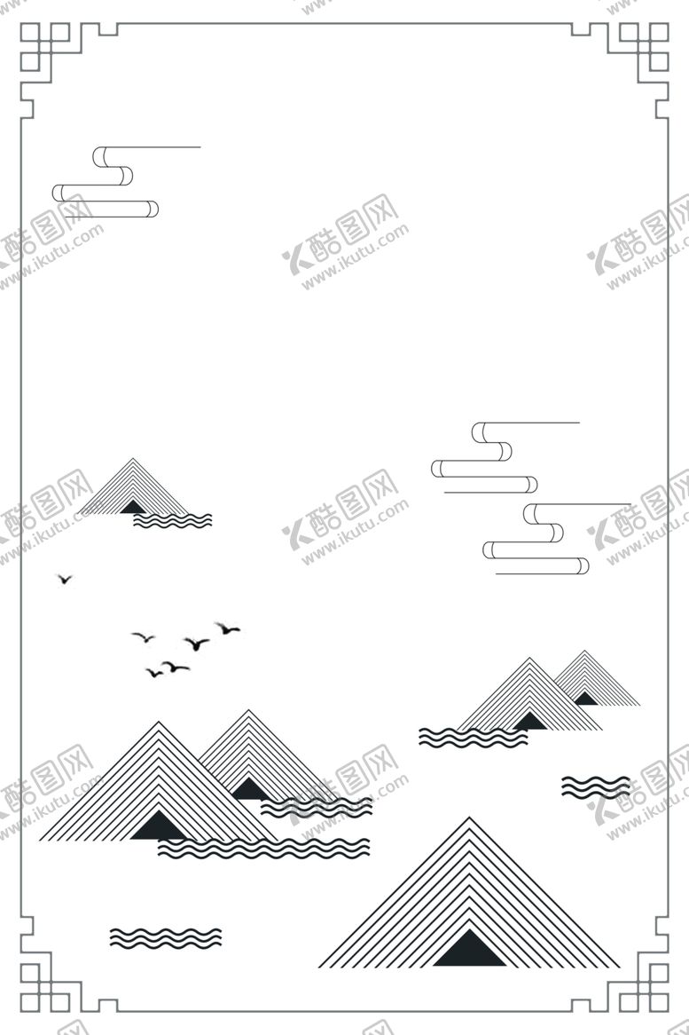 编号：81084107041152225484【酷图网】源文件下载-江山如画古典风海报背景素材