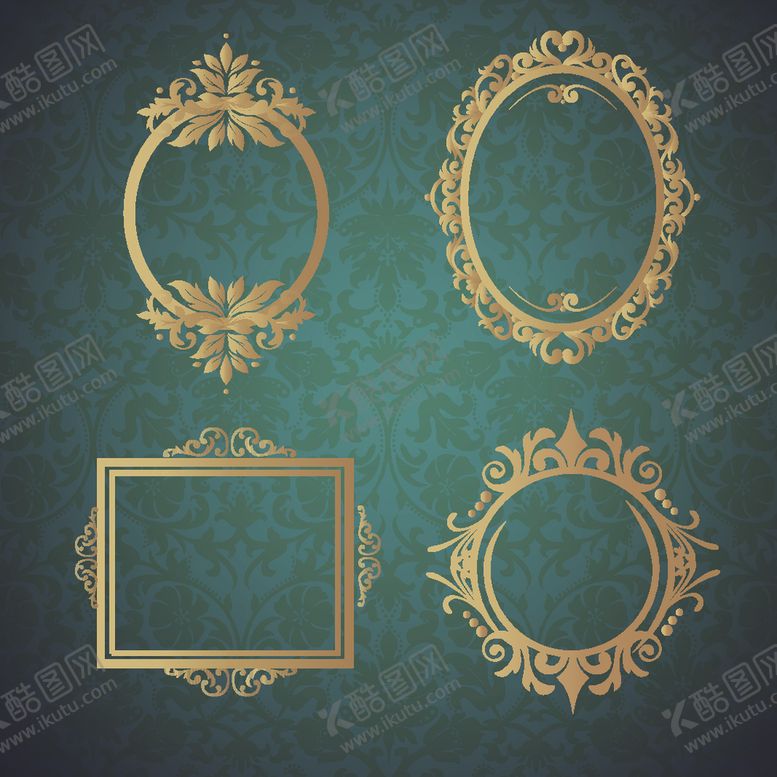 编号：95252706190334587240【酷图网】源文件下载-矢量花纹边框图片