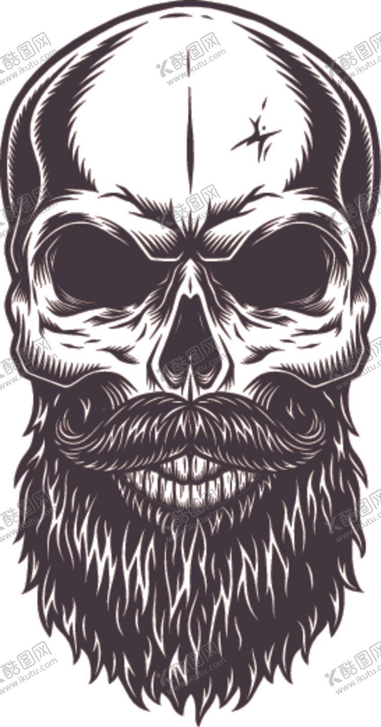 编号：13595509180706295455【酷图网】源文件下载-手绘创意时尚潮流骷髅插画