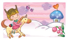 清新快乐儿童创意插画