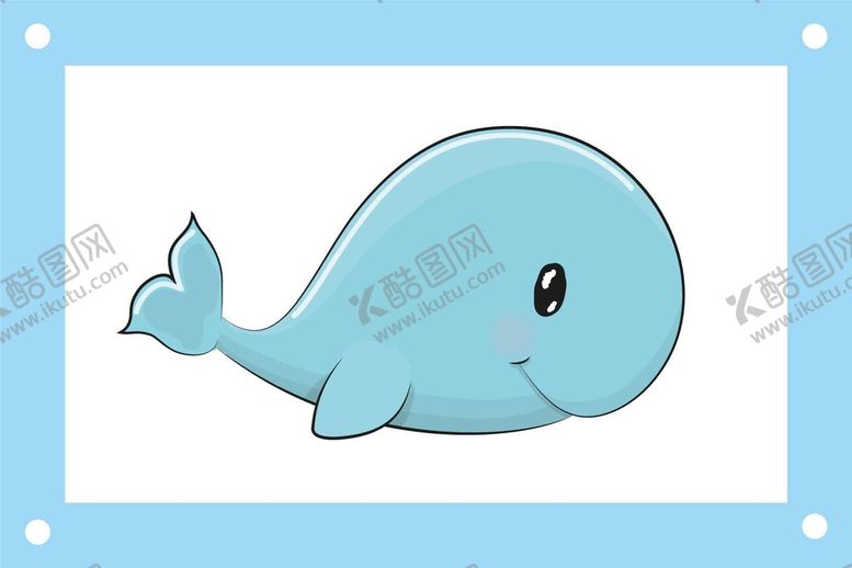 编号：70918510030721522039【酷图网】源文件下载-可爱的鲸鱼卡通矢量图