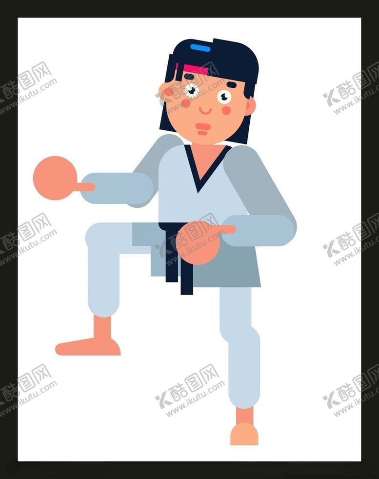 编号：70729702061038199506【酷图网】源文件下载-跆拳道人物
