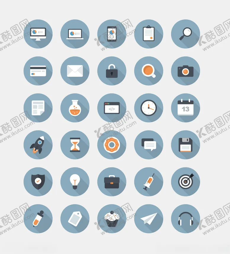 编号：24696404030908104861【酷图网】源文件下载-简约风格多功能图标集合