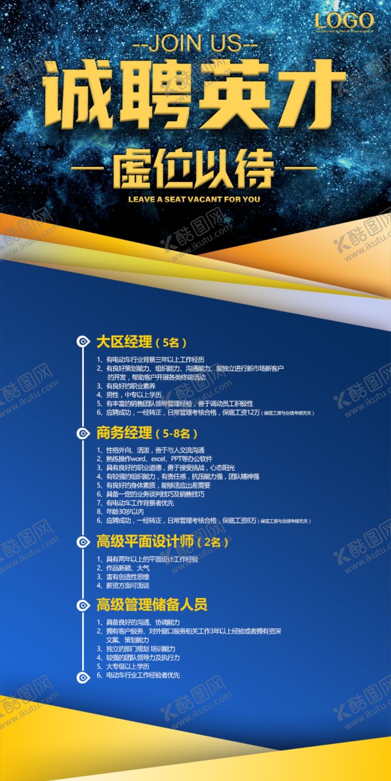 编号：93513810230101339322【酷图网】源文件下载-招聘展架