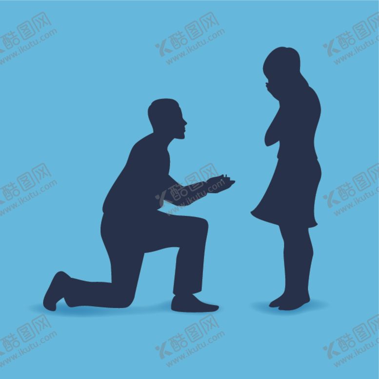编号：83432806280738503567【酷图网】源文件下载-卡通人物求婚
