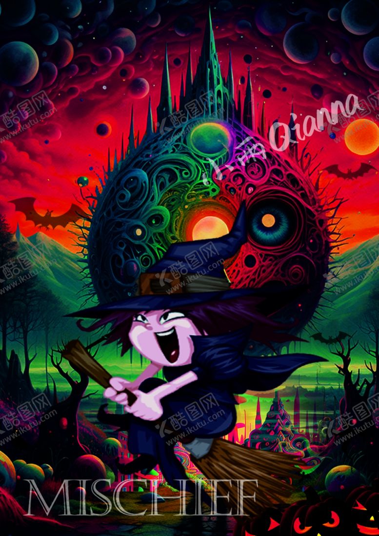 编号：37587304132220144322【酷图网】源文件下载-奇幻卡通场景中的神秘角色
