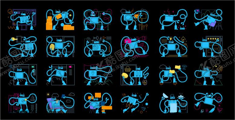 编号：98900510202317497598【酷图网】源文件下载-多样酷炫无人机设计图案