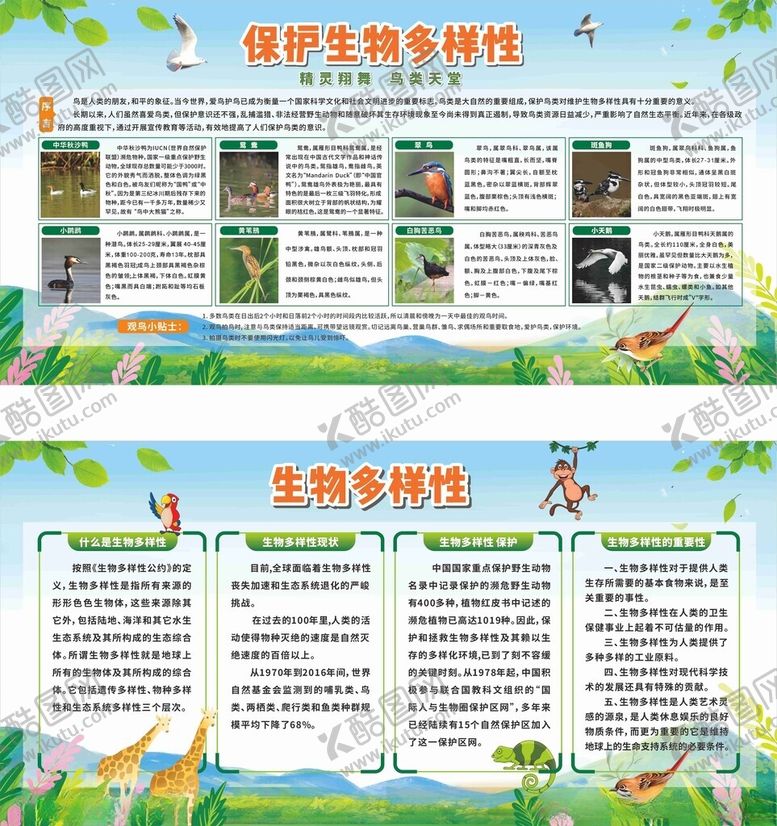 编号：30827602232210518785【酷图网】源文件下载-保护生物多样性展板