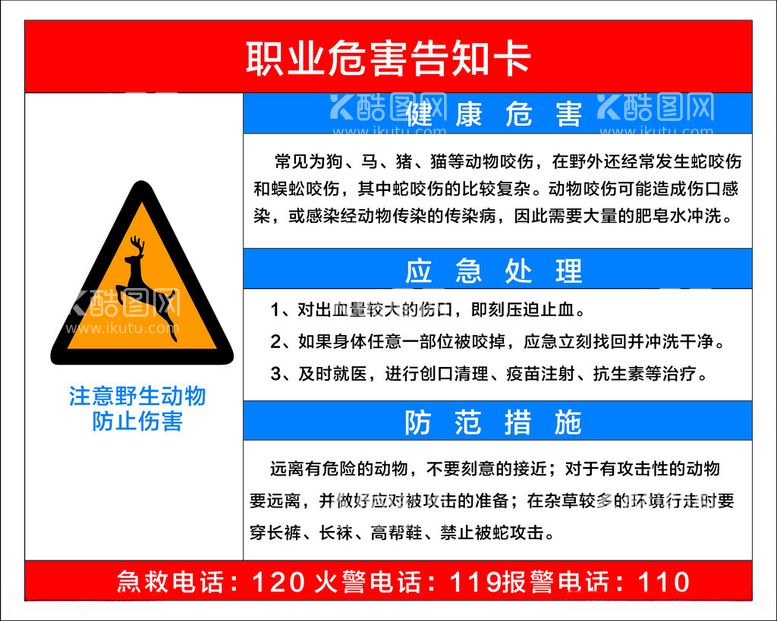 编号：89144212121438299589【酷图网】源文件下载-职业危害告知卡