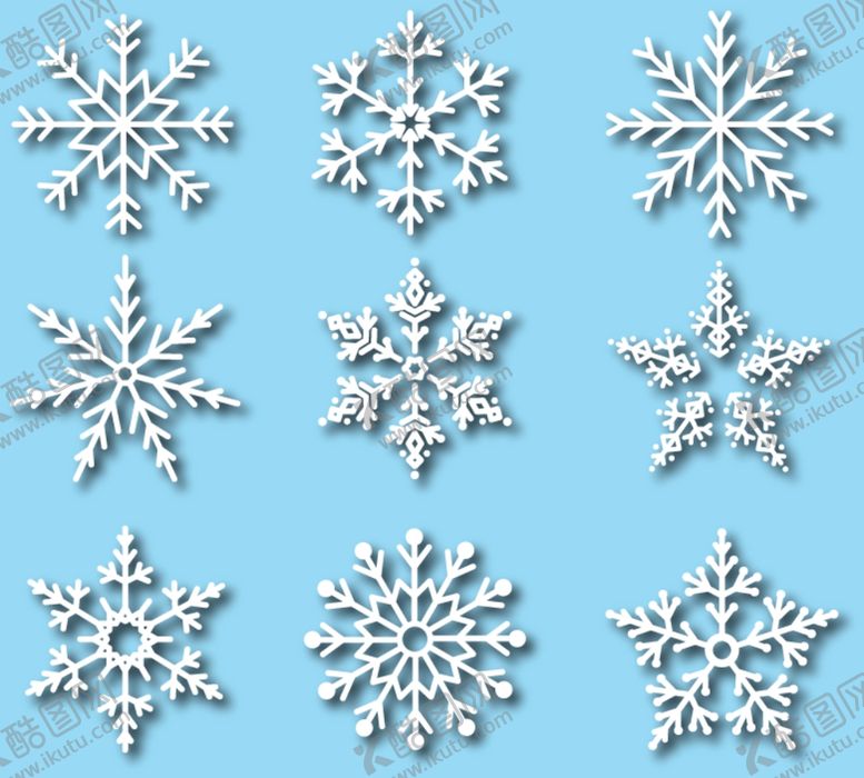编号：83268405082142551485【酷图网】源文件下载-圣诞节雪花