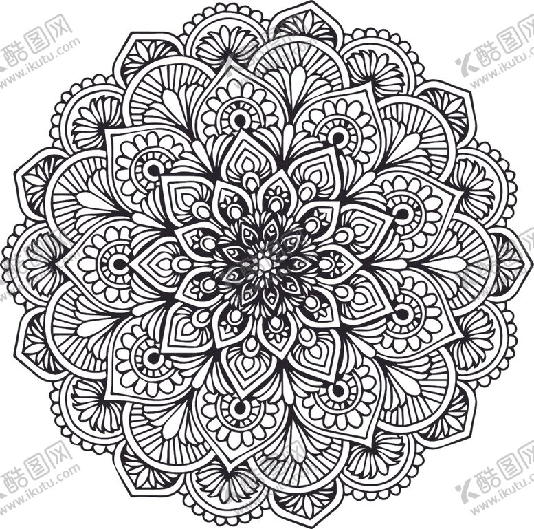 编号：25128509111727063711【酷图网】源文件下载-曼陀罗花纹