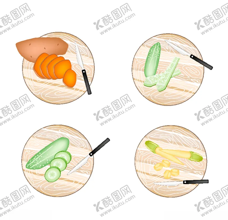 编号：71452304180947149511【酷图网】源文件下载-案板切蔬菜