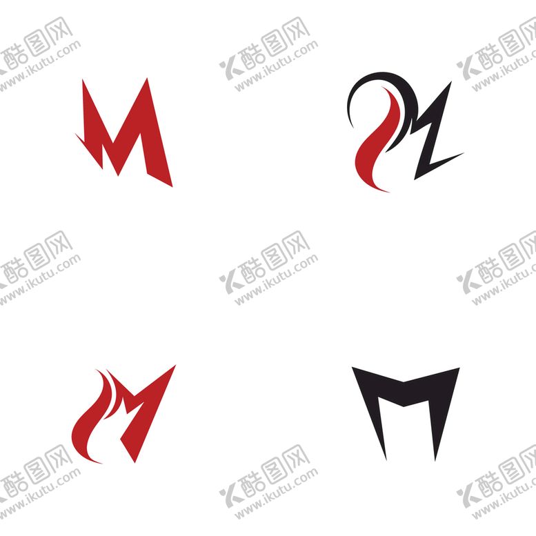编号：95168210082249430869【酷图网】源文件下载-字母标 logo 标志M 