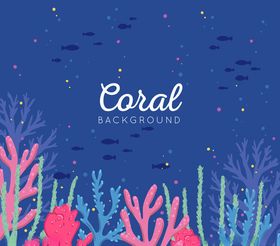珊瑚海水族箱背景海底生态