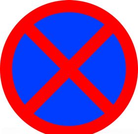 原创暗金玫红金禁止停车牌矢量图