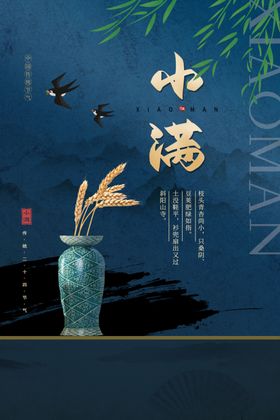 小满节气传统活动海报素材