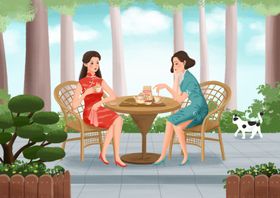 古典女性手绘女性