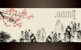 山水画水墨山水画意境山水画