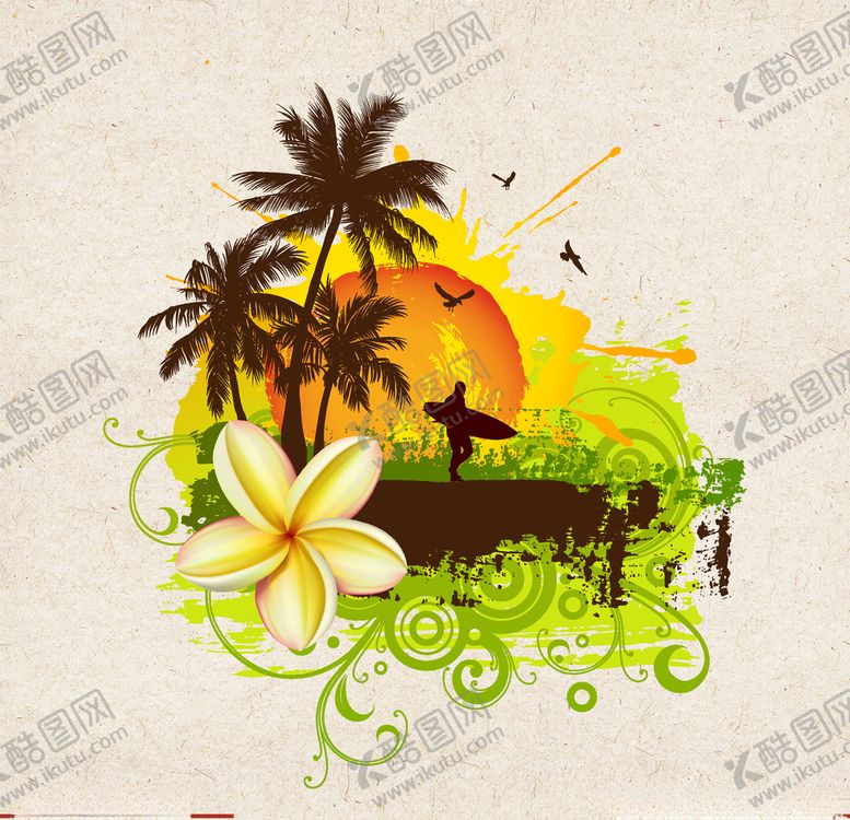 编号：81361310021503227526【酷图网】源文件下载-矢量景色自然风光手绘插画