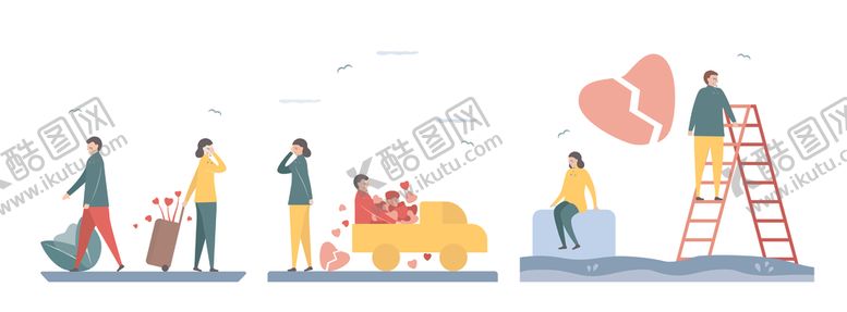 编号：61329710161333086796【酷图网】源文件下载-卡通情侣插画