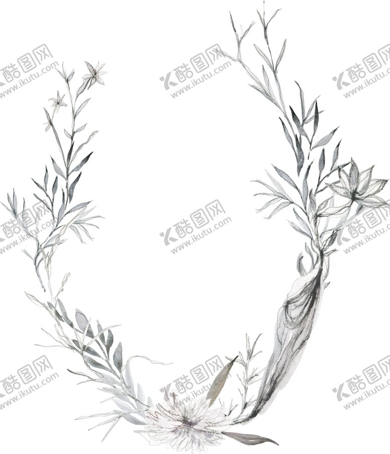 编号：15557010010406023734【酷图网】源文件下载-彩绘枝叶