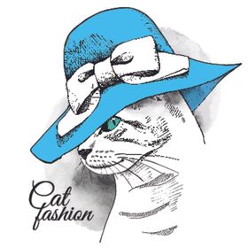 手绘卡通猫