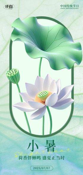 地产小暑清新海报