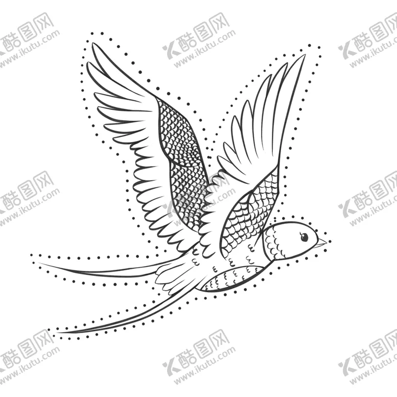 编号：38698004071749431415【酷图网】源文件下载-手绘燕子线稿PNG