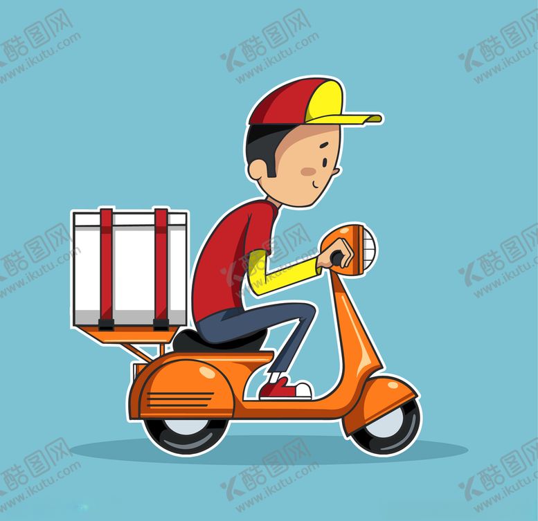 编号：27315009250541203370【酷图网】源文件下载-外卖骑手送餐快递员