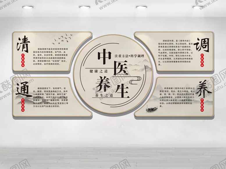 编号：18296403311943348971【酷图网】源文件下载-中医养生理念展示牌