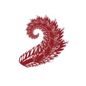 旋转图案红色花纹设计