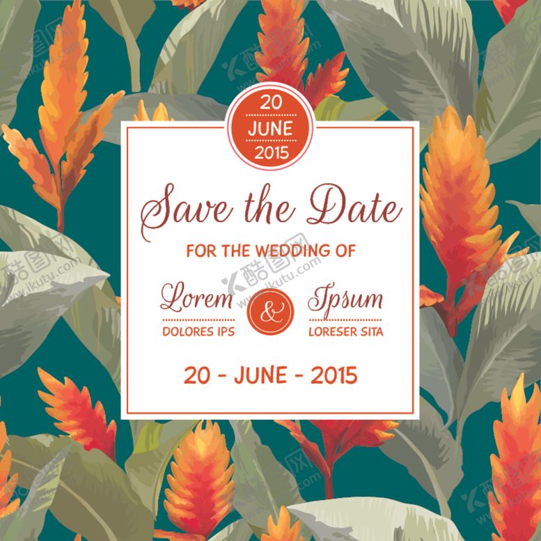 编号：76314510070437459161【酷图网】源文件下载-热带植物创意设计图案