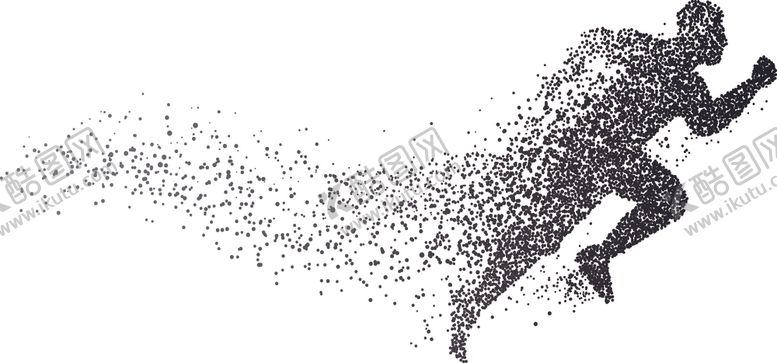 编号：80711309260946427207【酷图网】源文件下载-颗粒拼图跑步的人