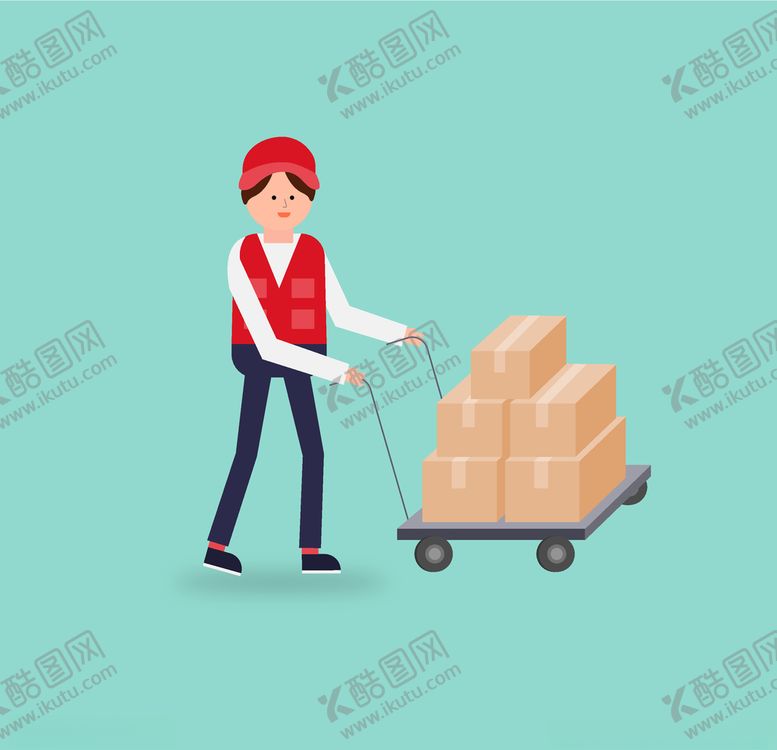 编号：94928410020050062431【酷图网】源文件下载-快递员