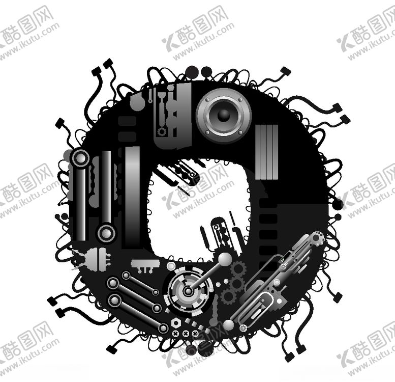 编号：89201410301915239387【酷图网】源文件下载-创意机械科技字母