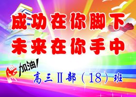 高考励志板手举牌