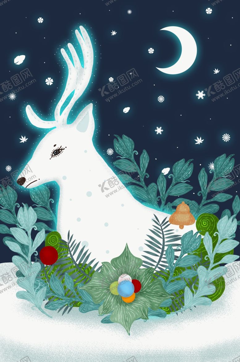 编号：46712009171408245131【酷图网】源文件下载-梦幻插画卡通动物梦幻插画