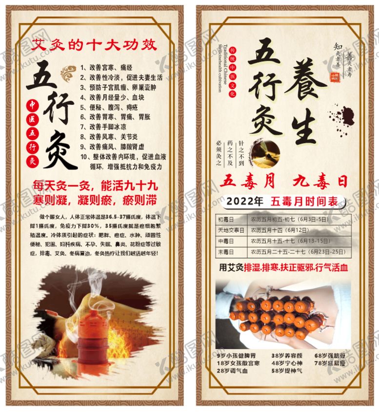 编号：80617409130158254095【酷图网】源文件下载-五行灸养生九毒日海报