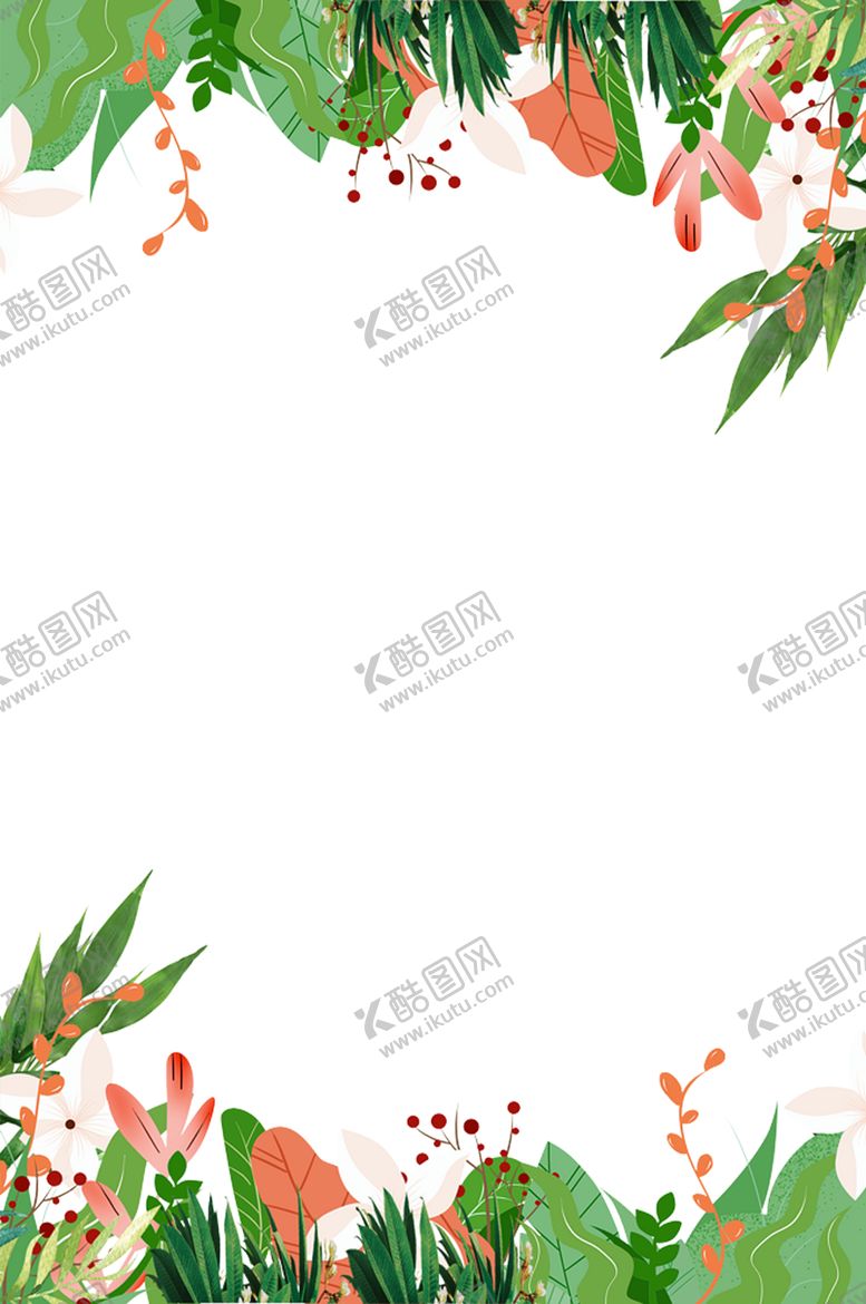 编号：23091302050923139087【酷图网】源文件下载-扁平化花草背景