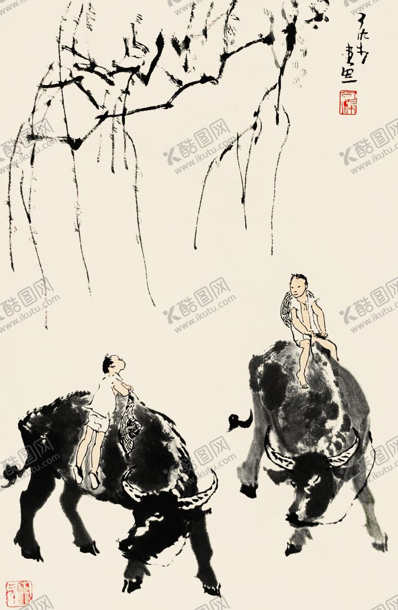 编号：76739607090813334745【酷图网】源文件下载-李可染牧牛图