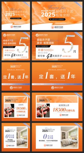 爱马仕橙高奢月子中心电商活动图