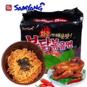 韩国三养超辣鸡肉味拌面旧包装