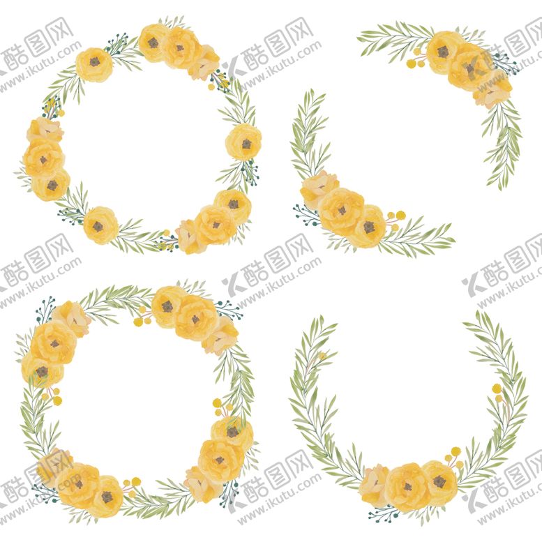 编号：67326909200834147525【酷图网】源文件下载-水彩花卉边框